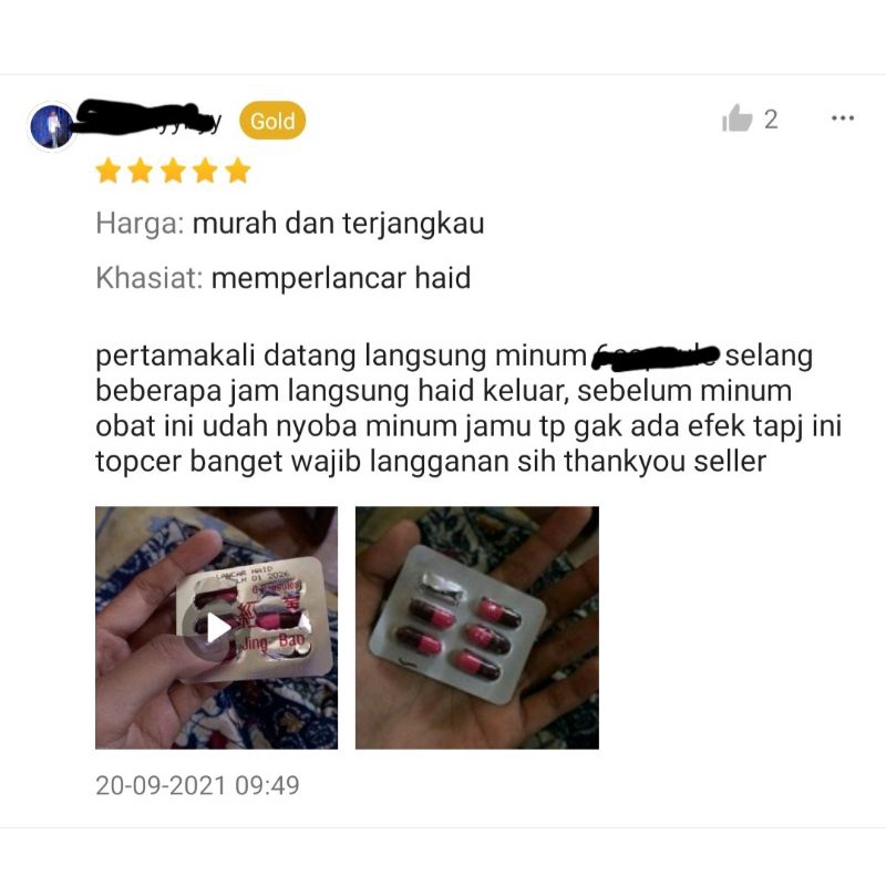 Obat Pelancar Haid TONG JING BAO hormo obat haid tidak lancar - lancar haid