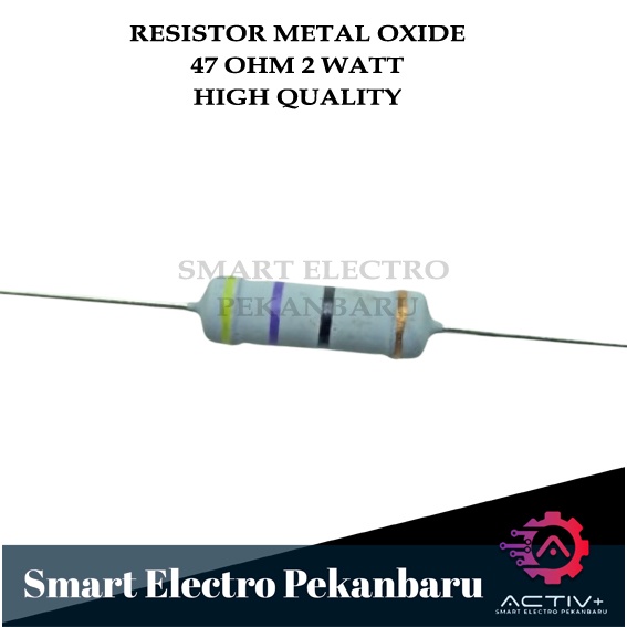ORIGINAL RESISTOR 47 OHM 2W Metal Oxide 5% 47 OHM 2 WATT 47 OHM 2 W RESISTOR 2WATT Taiwan Tembaga 2W