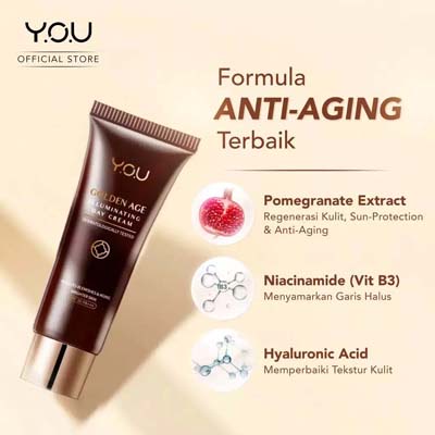 YOU Golden Age Illuminating Day Cream 18g [Total Radical Protection with SPF 30]