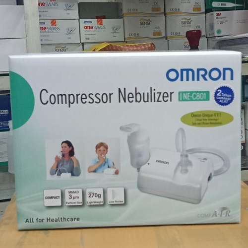 NEBULIZER OMRON NE-C801 ORIGINAL / ALAT NEBUL OMRON / ALAT UAP INHALASI OMRON MURAH BERKUALITAS Omron NE-C801 Compressor Nebulizer Nebul Alat Uap Terapi Asma NE C801