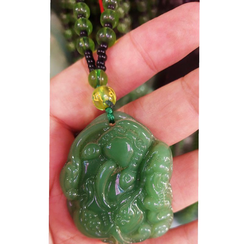 kalung liontin pixiu giok burma