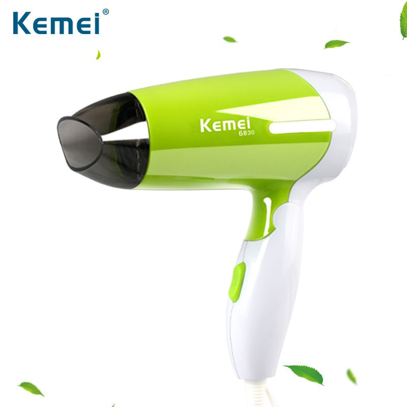 Kemei KM-6830 Hair Dryer Lipat Mini Travel Pengering Rambut