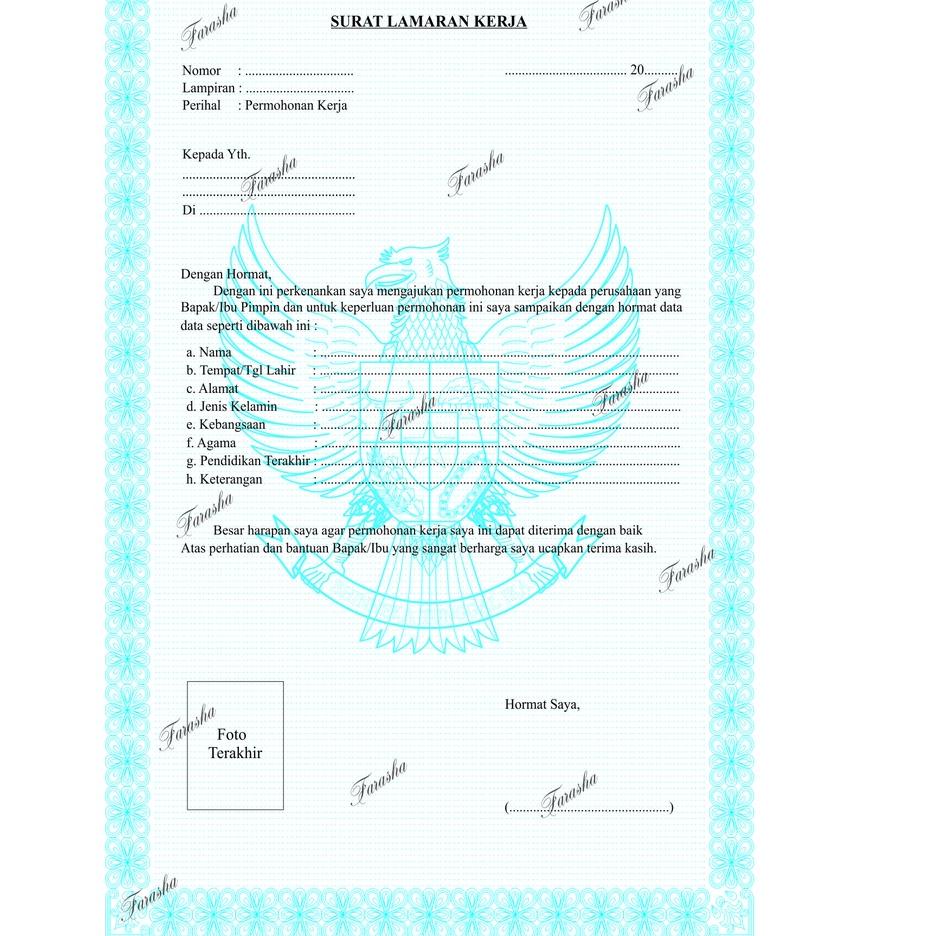 

[JoT ㊑] DAFTAR RIWAYAT HIDUP / LAMARAN KERJA / CV / CURICULUM VITAE / BLANGKO 100 LEMBAR //Super cepat