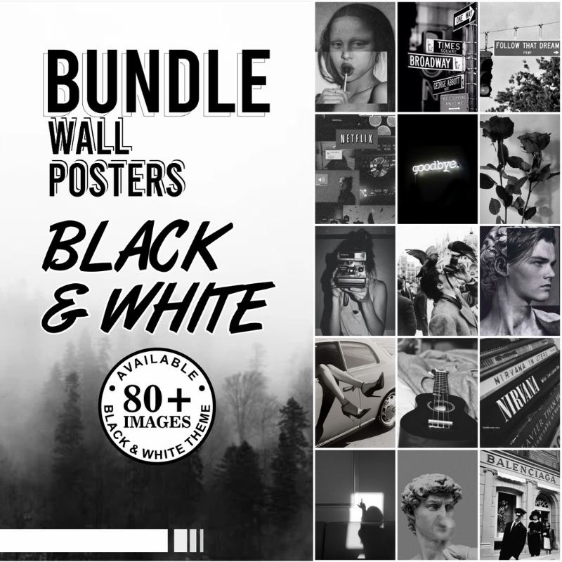 (9pcs) poster aesthetic/poster A5/poster/wall decor/art/collage/poster murah/poster vintage