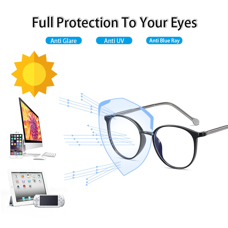 Viendo 2021 Baru Kacamata Anti Radiasi Photocromic 2 in 1 Untuk Wanita Pria Cowok Retro TR90 Elastik Frame Kacamata Komputer Anti Blueray Silau Photocromic Minus Bluecromic Minus Fotocromik Anti Sinar Matahari UV400 Kaca Mata Hitam-7