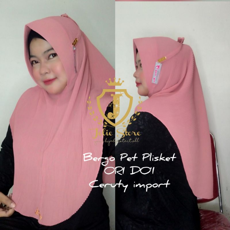 Bergo Plisket pet Ori Doa Ibu