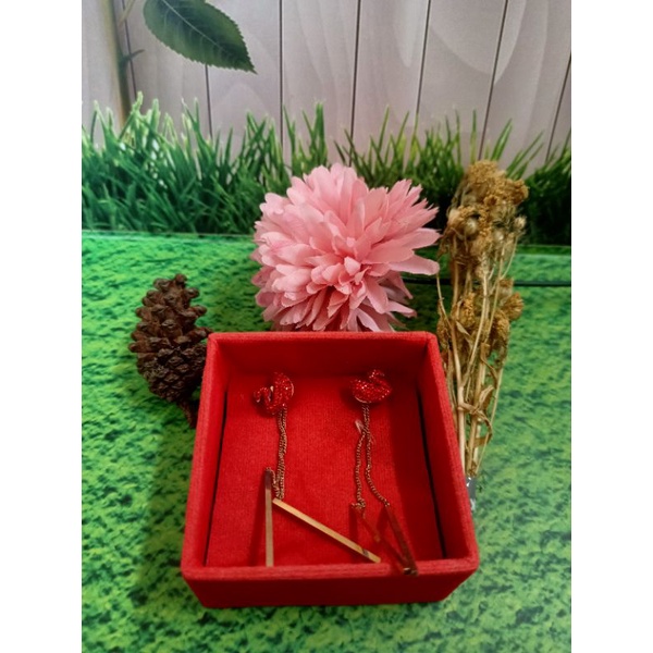 anting titanium jurai angsa merah