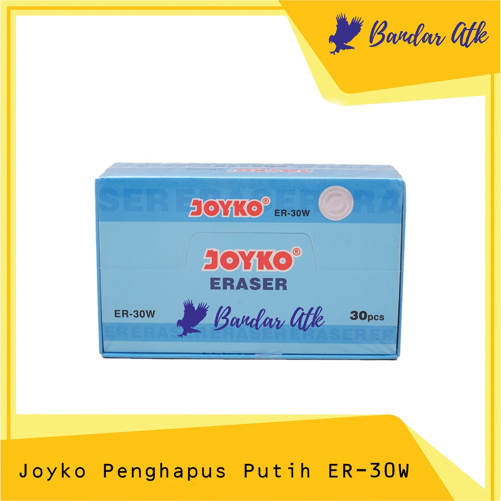 

JOYKO Eraser ER-30W Penghapus Stip Putih Medium [1 BOX 30 PCS]