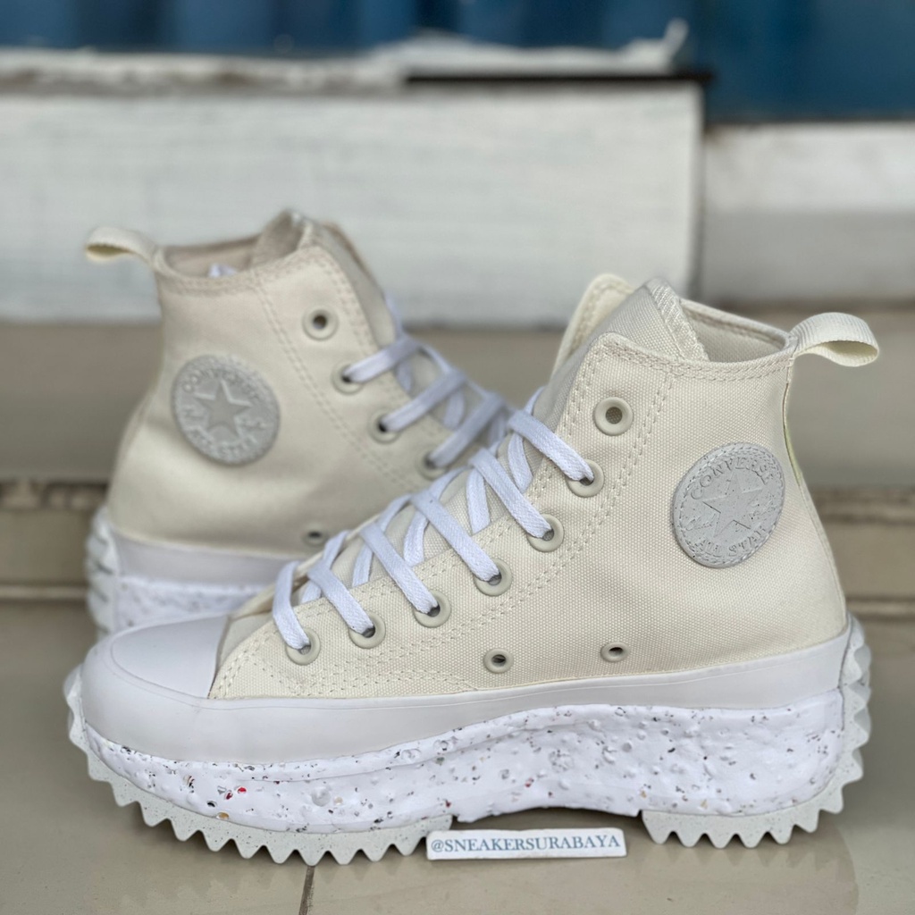 Converse Hybrid Texture Run Star Hike Hi Crater White