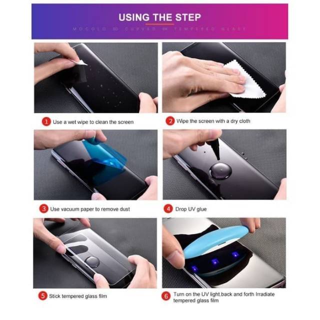 Tempered glass curved UV liquid full glue samsung note 10 plus tempered glass note 10+