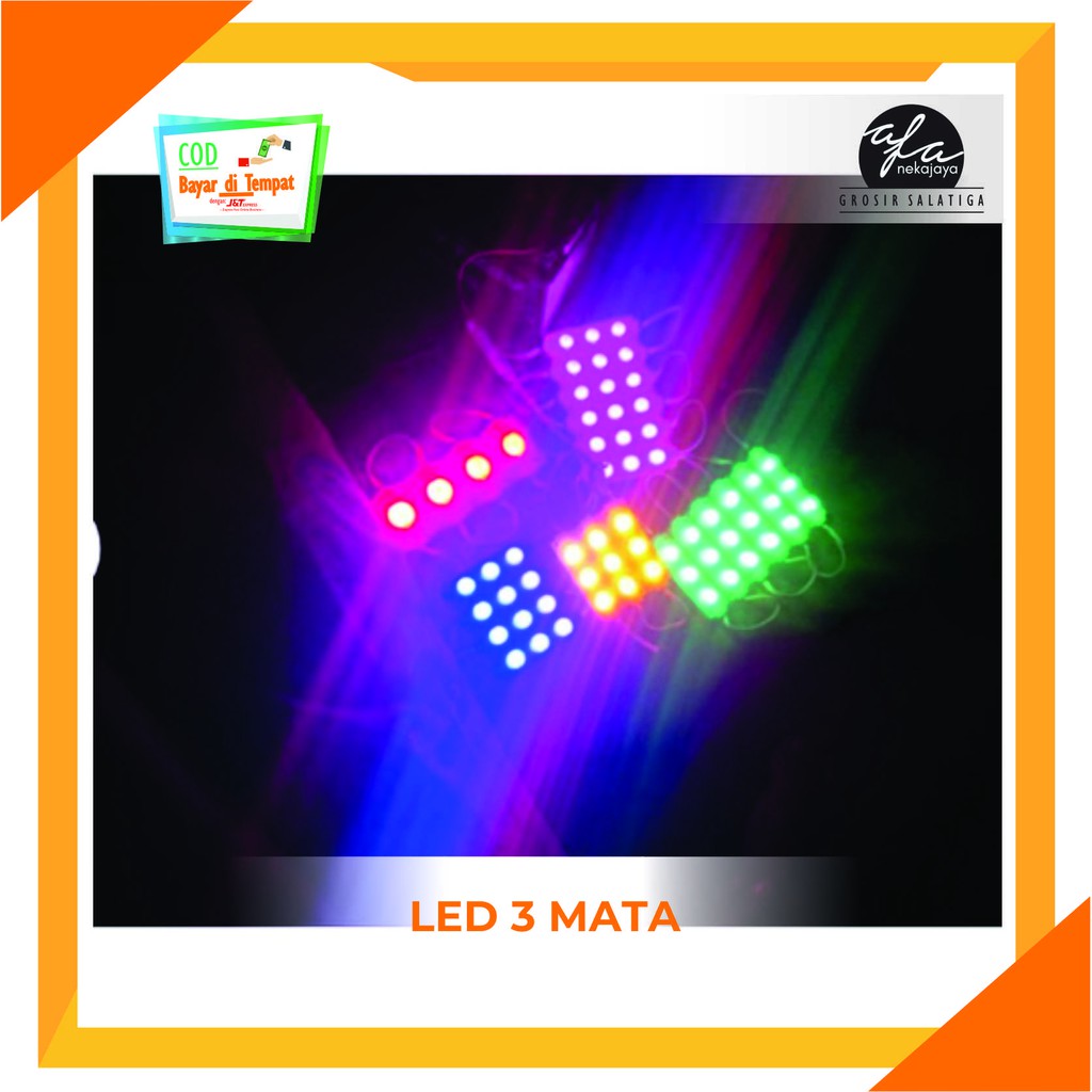 SUPER TERANG 24V LED 3 MATA BESAR DC  24V 3 WATT 24 VOLT TERMURAH