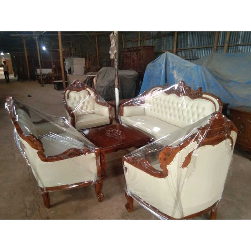 SOFA JATI VIRGINIA 3211 & MEJA/SOFA JATI /SOFA JATI MEWAH