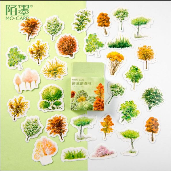 Label Stickers - Japanese Forest Plant (46pcs)