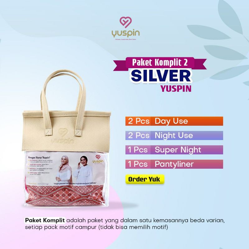 Pembalut Kain Paket silver/YUSPIN PEMBALUT SEHAT DAN HEMAT