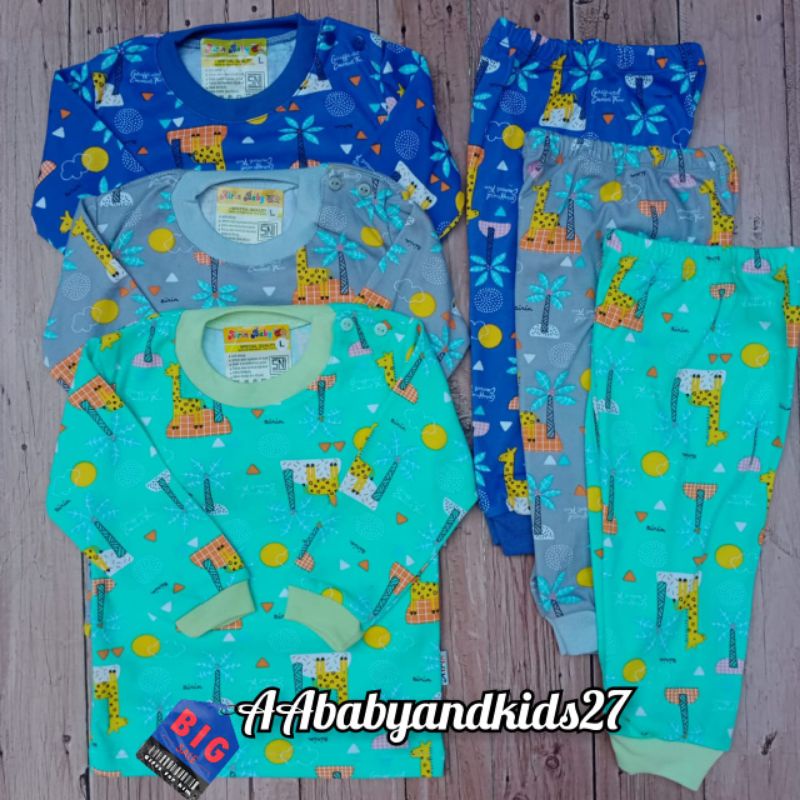 PRODUK TERBARU!!!3Pasang Setelan Airin Kancing Bahu Lengan Panjang Celana Panjang Ukuran NB S M L XL