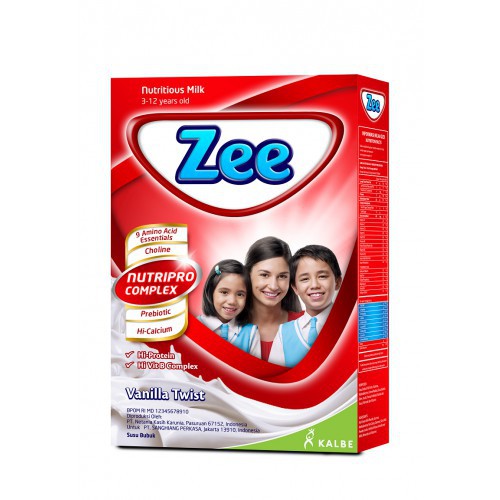 

SUSU ZEE REGULAR RASA CHOCOLATE, VANILLA, LENGKAP 350 GR MURAH