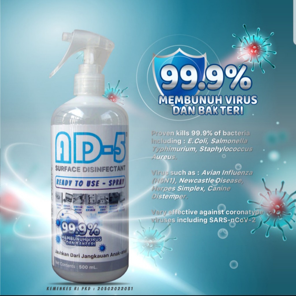 Disinfektan AD-5 Spray (500 mL) - Ready To Use