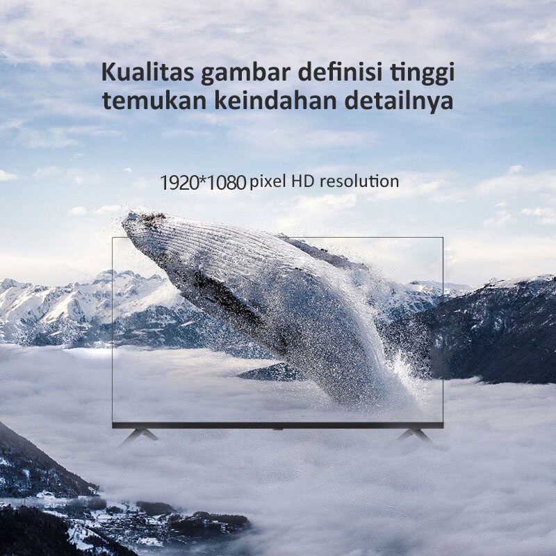 （Kupon Fans 10rb）*Smart TV*TV LED 43 INCH FHD TV  Android  TV NETFLIX/ANDROID 9.0/GOOGLE PLAY/YOU TUBE Murah TV  Murah Buat Monitor Pc Monitor Gaming Monitor Komputer