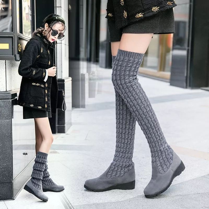 BOOTS KNEE HEE TINGGI SELUTUT WINTER MUSIM DINGIN