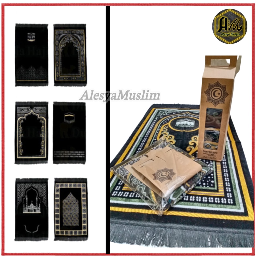 SAJADAH WANGI HITAM PLUS BOX &amp; TASBIH