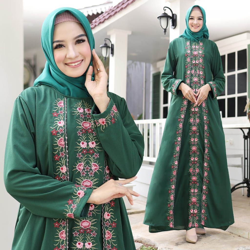 HOPYLOVY - Gamis Premium Bordir Ceruty Babydoll Princess