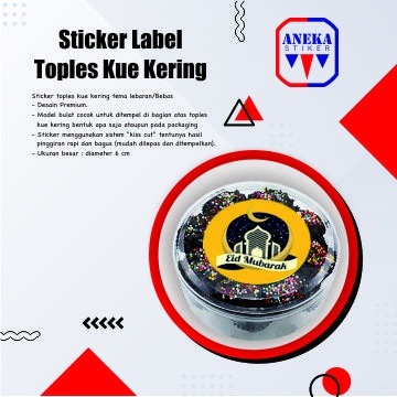 Stiker Toples Kue Kering/Label Sticker Kue Lebaran