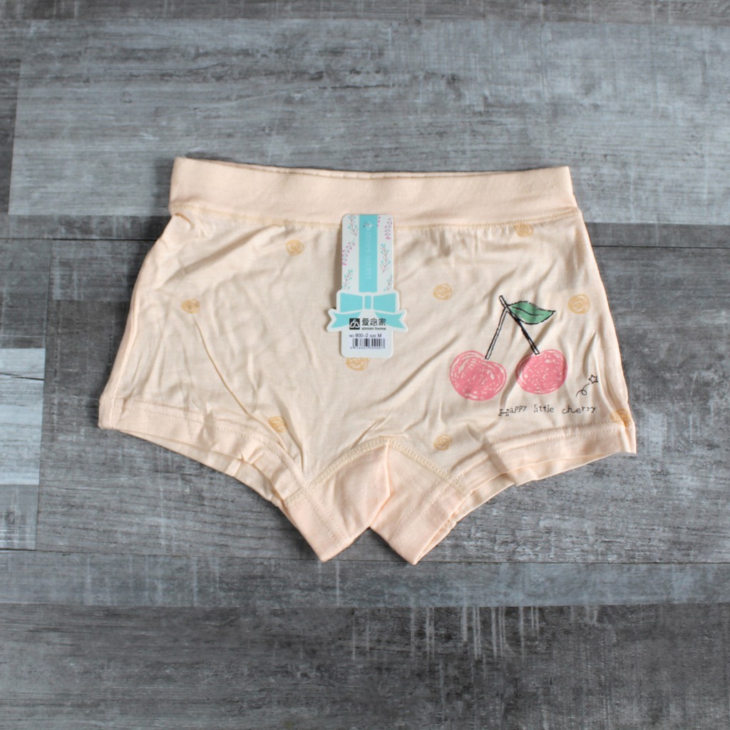 Boxer anak perempuan bahan katun impor dengan ziplock pouch Celana dalam boxer anak cewe bahan katun