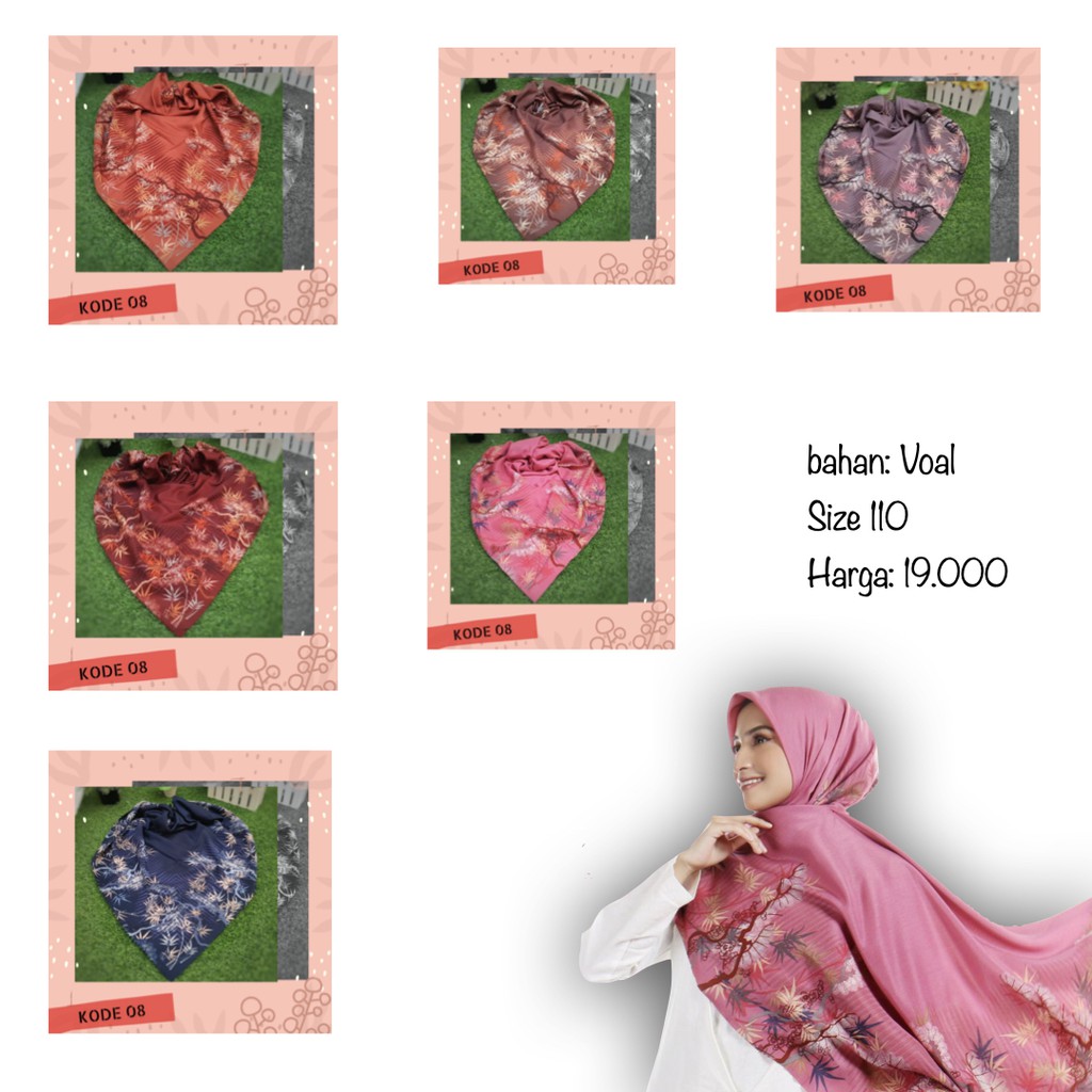 Jilbab Segiempat  di Surabaya Voal Narita Terbaru Lasercut 05