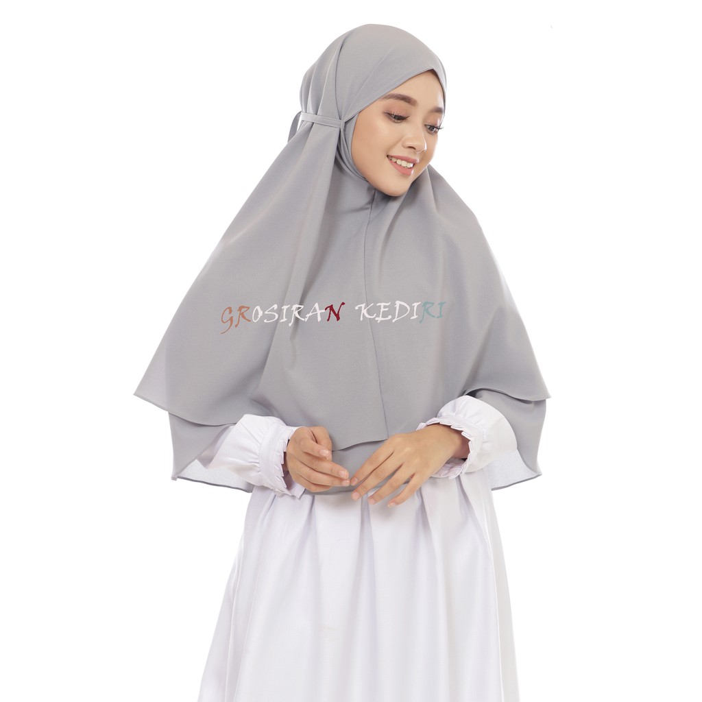HIJAB INSTAN  BERGO MARYAM 2 LAYER Jilbab Jumbo Bahan Diamond  Premium Foto Asli