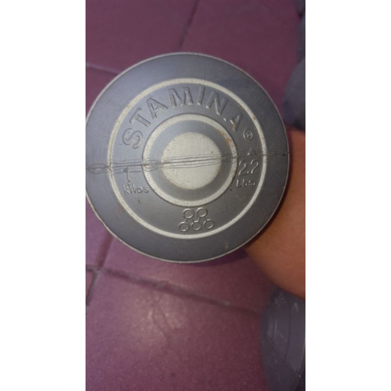 Dumble dumbel barbel plastik angkat beban "stamina 1kg, Suzuki 2kg, kettler 2 kg preloved