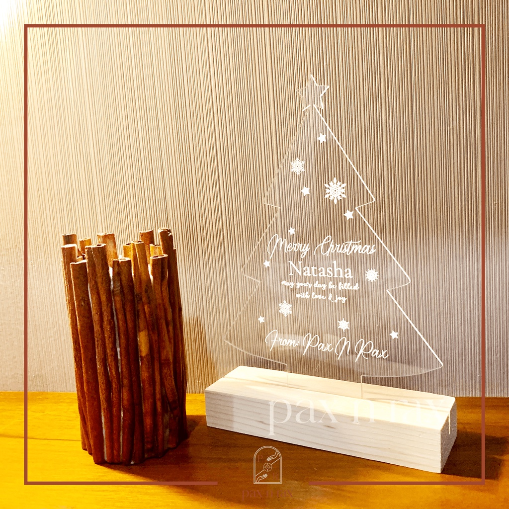 Hadiah Natal Akrilik I Hiasan Dekorasi Pohon Natal I Hampers Acrylic Christmas Natal