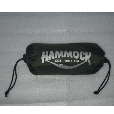 hammock singel ayunan gantung / beban max 150 kg include tali 2 pcs / hamok pohon / hemok / hamock ayunan /hemok / hemock / ayunan gantung-Hijau Army