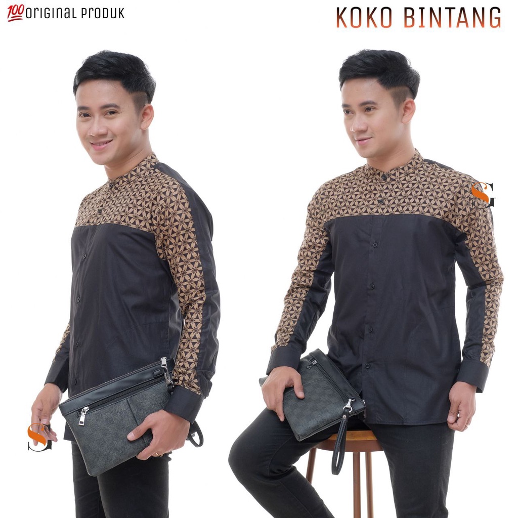 Baju koko katun putih lengan panjang pendek pria dewasa seragam hadroh | koko batik bordir seragam