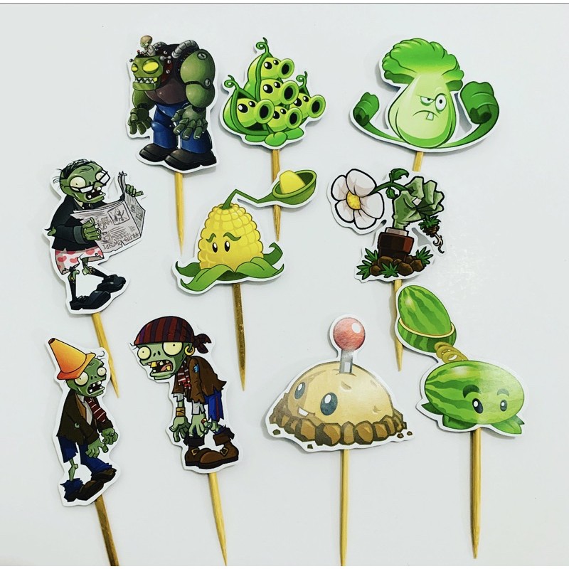 Jual Plant vs Zombie Topper Cupcake Birthday / Hiasan Cupcake Ulang ...