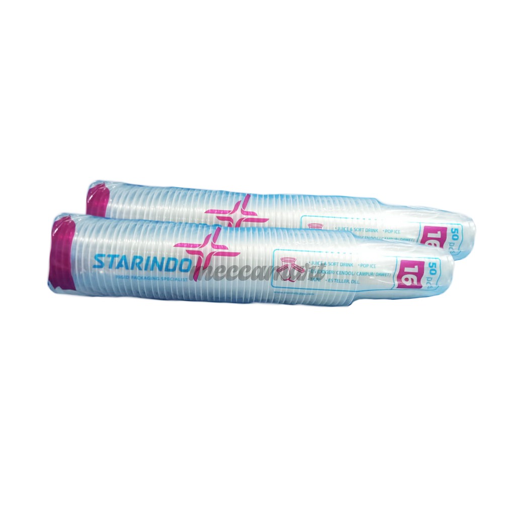 TERMURAH Gelas Cup Cup gelas Plastik Starindo 16oz Tanpa Tutup/Cup Plastik//Cup Gelas