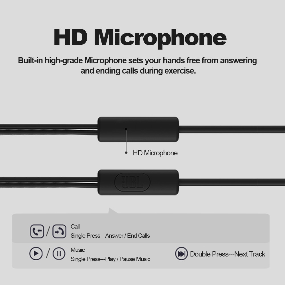 C100si Headset Earphone Kabel Stereo 3.5mm Dengan Mic Untuk Olahraga