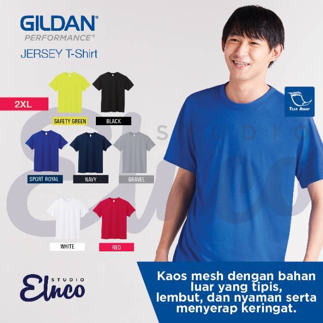 KAOS DRYFIT polos JERSEY kaos futsal olahraga fitness basket size jumbo besar 2XL XXL GILDAN JERSEY