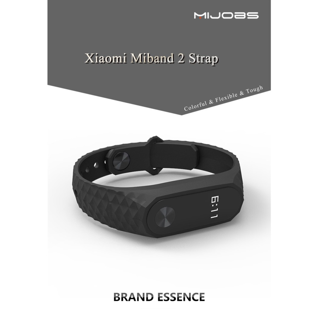 MI Strap Silicone Mijobs Aurora Mi Band 2 Gelang tali  Original 2warna