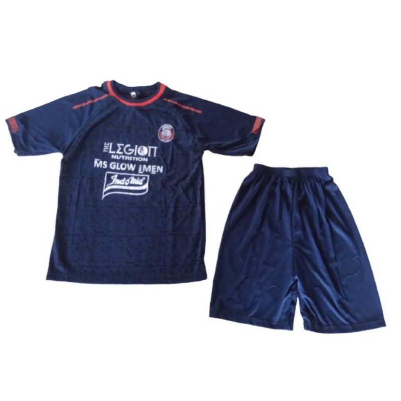 Logo bordir Setelan jersey AREMA home 2021 terbaru anak 10-12th Set kaos bola anak AREMA MALANG  Ste