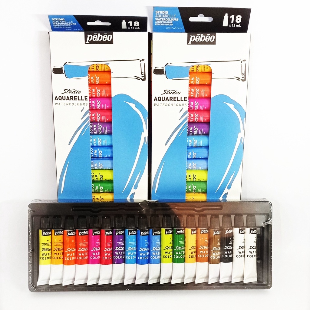 

Cat Air Pebeo Studio Watercolor Paint 18x12ml Tube Set