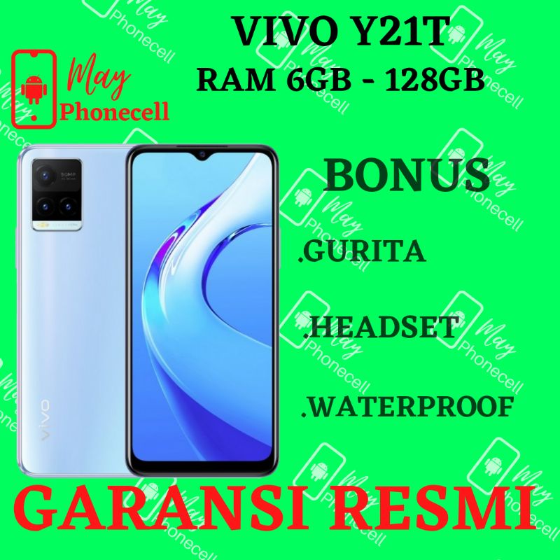 Hp Vivo Y21T Ram 6GB Internal 128GB 6/128 New Baru Garansi Resmi 1 Tahun 12 Bulan Murah Promo