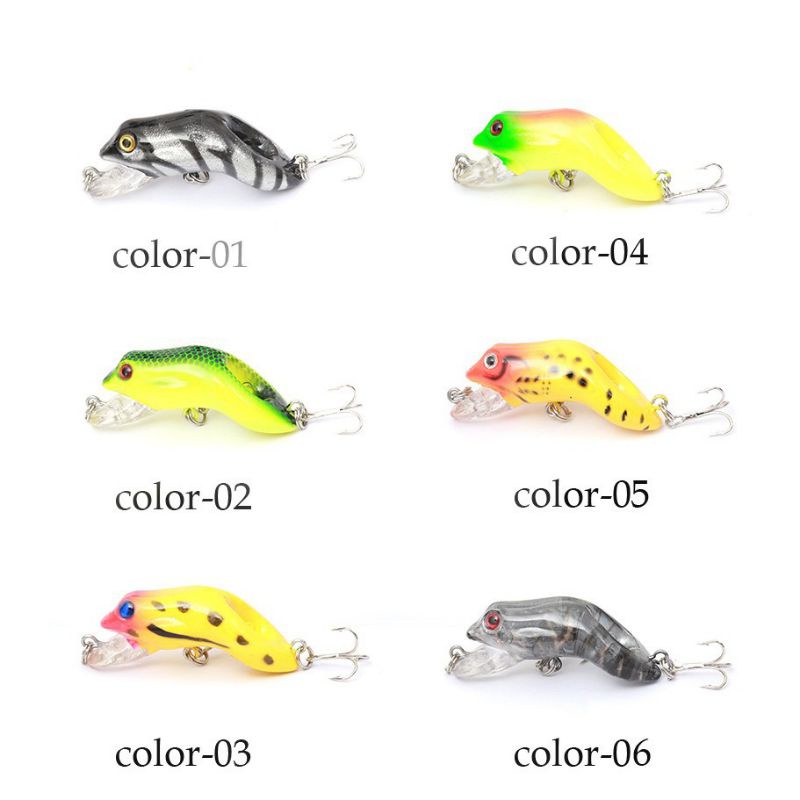 ( M07 ) New Minnow Umpan Pancing Frog Fishing Lure 6cm/9g Swimbait