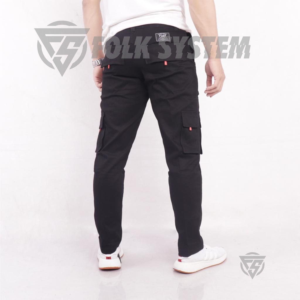 Celana pria chino cargo original folksystem