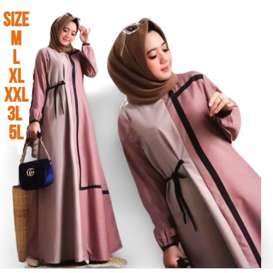 Famela Gamis Super Jumbo Tali pinggang