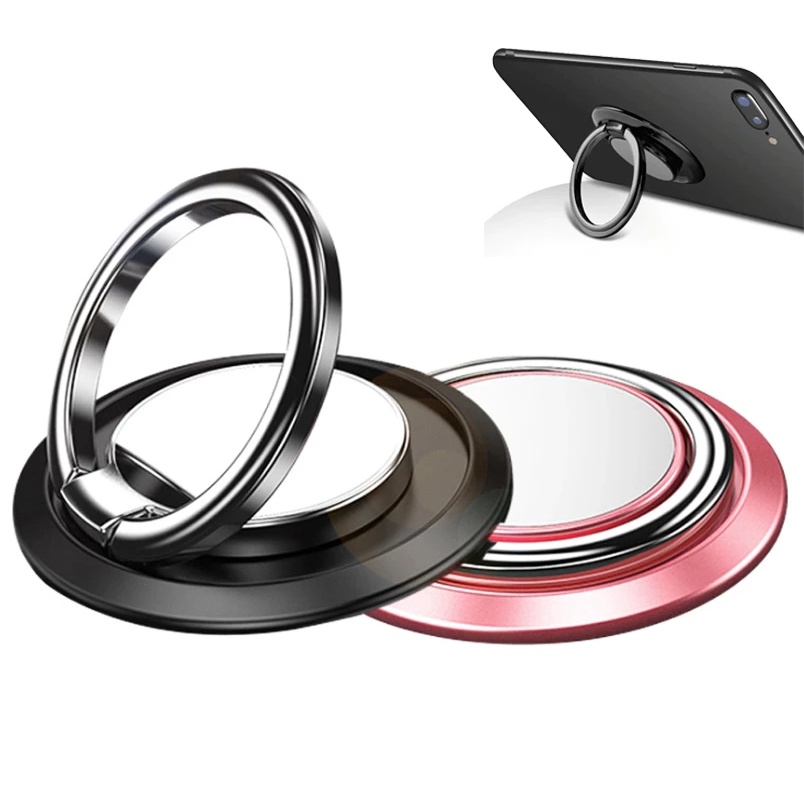 Universal 360° Rotatable Metal Cell Phone Finger Ring Holder Compatible with iPhone &amp; Android Phone