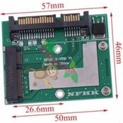 ADAPTER MSATA TO SATA 3 III 6 Gbps CONVERTER KONVERTER ADAPTOR CARD SSD