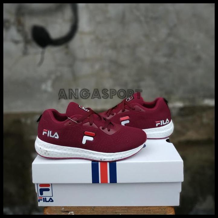 Sepatu Wanita Fila Maroon Running Sport Made In Vietnam