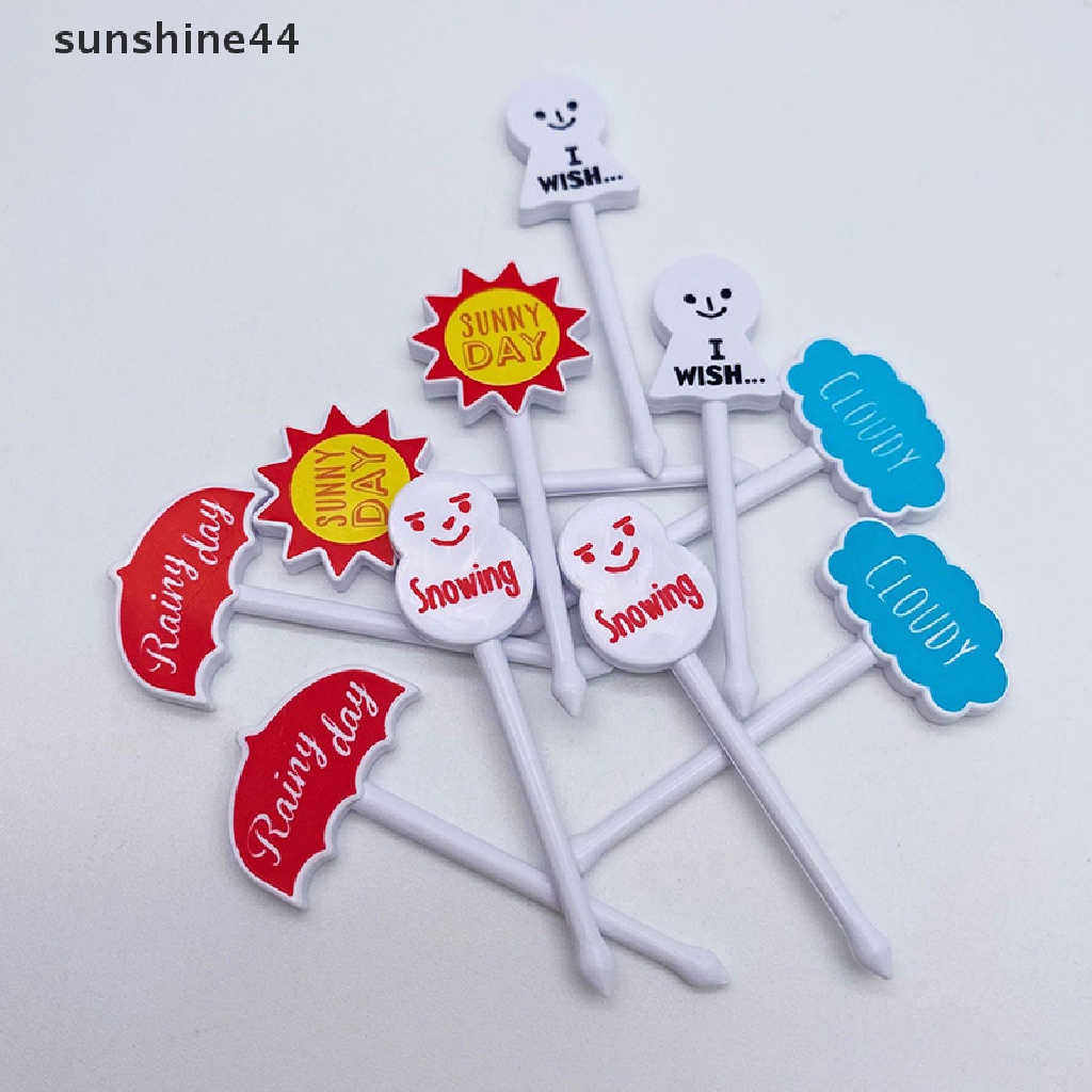 Sunshine Tusuk Gigi Buah Mini Desain Kartun Untuk Dekorasi Pesta