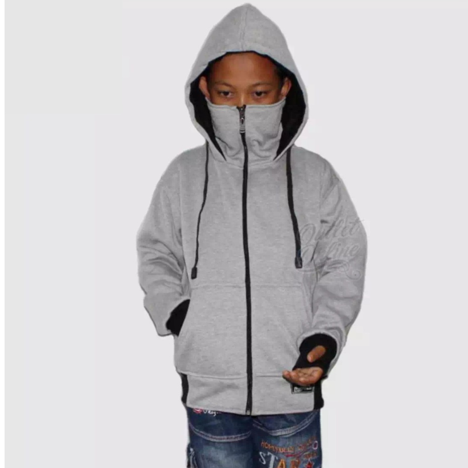 JAKET ANAK POLOS HOODIE ZIPPER ROUNDHAND NINJA KEKINIAN LAKILAKI PEREMPUAN USIA 2TAHUN SAMPAI 12TAHUN BAHAN FLEECE TERBARU