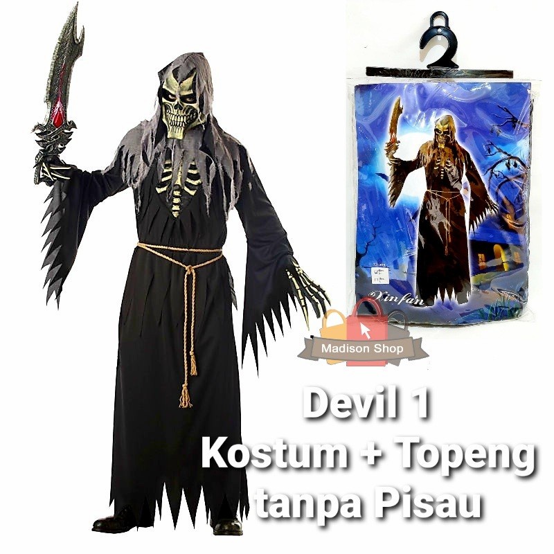 KOSTUM halloween Costume Dewasa Cosplay Hantu Seram Devil Mummy Setan